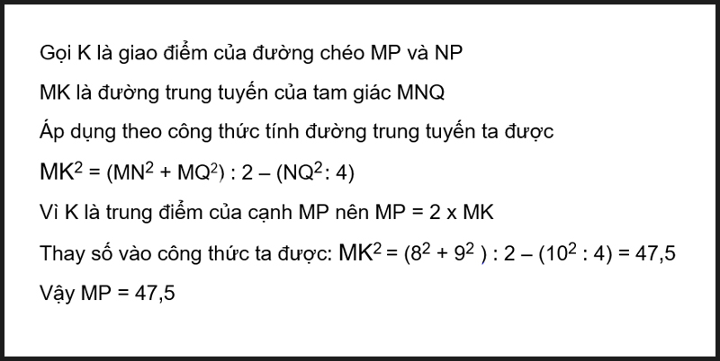 Đáp án của ví dụ